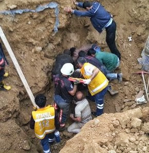 İnşaat alanında göçük: 1 ölü 11