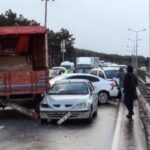 TEM bağlantı yolunda kaza: 10 araç birbirine girdi! 12