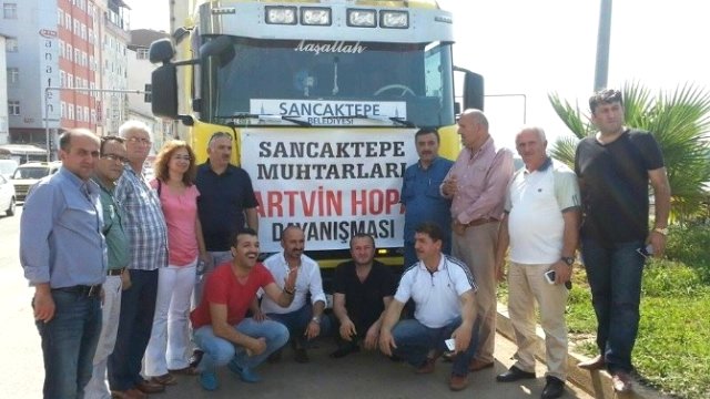 Muhtarlarımızdan Hopa'ya yardım eli 11