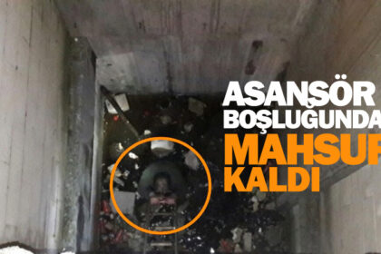 Asansör boşluğuna düşen adam mahsur kaldı 23