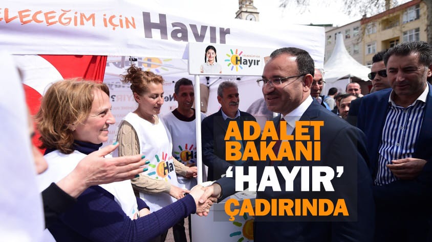 Adalet bakanı ‘hayır’ çadırını ziyaret etti 11