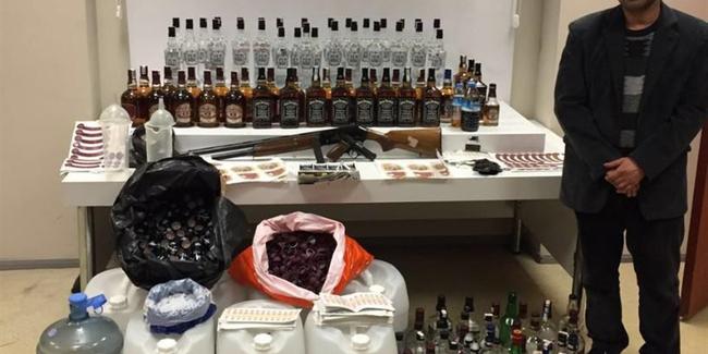 Sahte içki tacirinin Yenidoğan’daki imalathanesine baskın! 11
