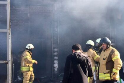 Konfeksiyon atölyesi alev alev yandı 21