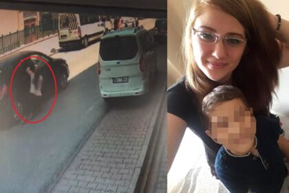 Oğlunu kurtarmak isterken metrelerce sürüklendi 24