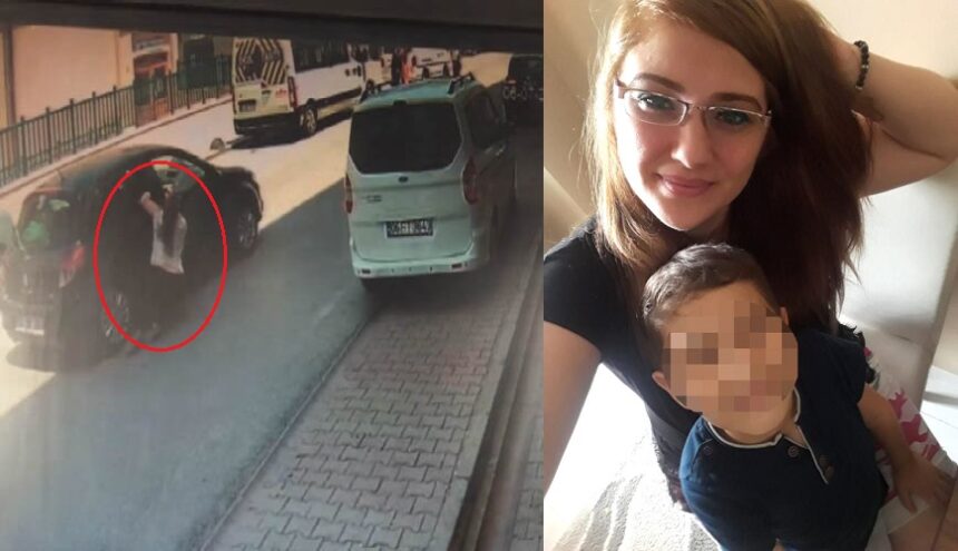 Oğlunu kurtarmak isterken metrelerce sürüklendi 11