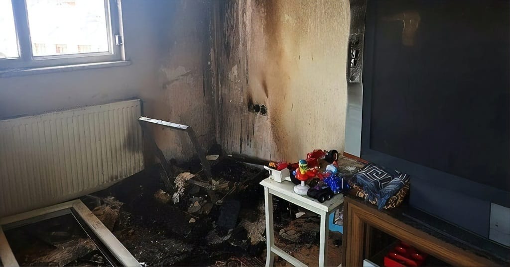 Çakmakla oynayan çocuk yangına sebep oldu 7
