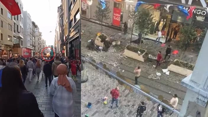 İstiklal Caddesi'nde patlama meydana geldi! Yaralılar var! 11