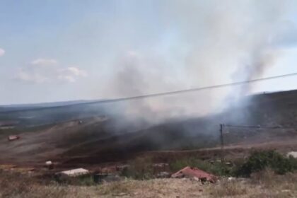 Arazide çıkan yangın helikopter yardımıyla söndürüldü 30