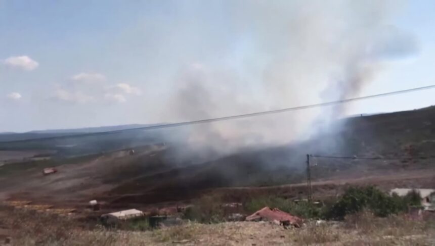 Arazide çıkan yangın helikopter yardımıyla söndürüldü 11