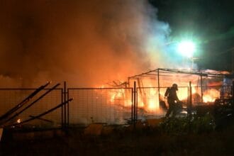 Paşaköy'de ahır ve kümes alanı yandı 22