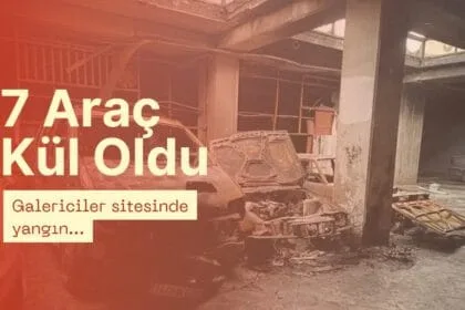 Galericiler sitesinde yangın: 7 araç kül oldu 22
