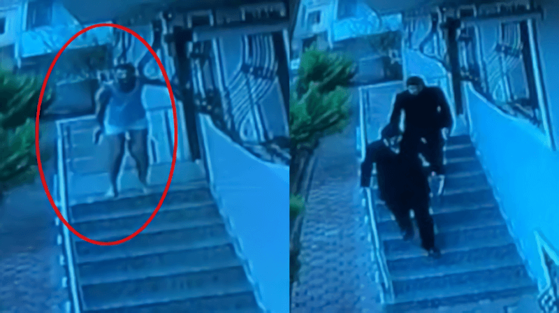 Yarı çıplak haciz memurlarını kovaladı 11